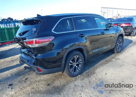 2016 Toyota Highlander Xle V6 z USA, uszkodzony, nr VIN 5TDKKRFH7GS137884